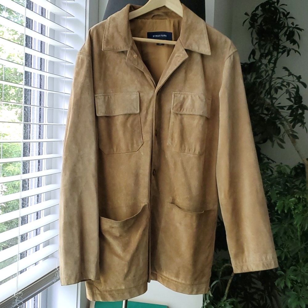 90's Style Real Suede Tan Jacket
